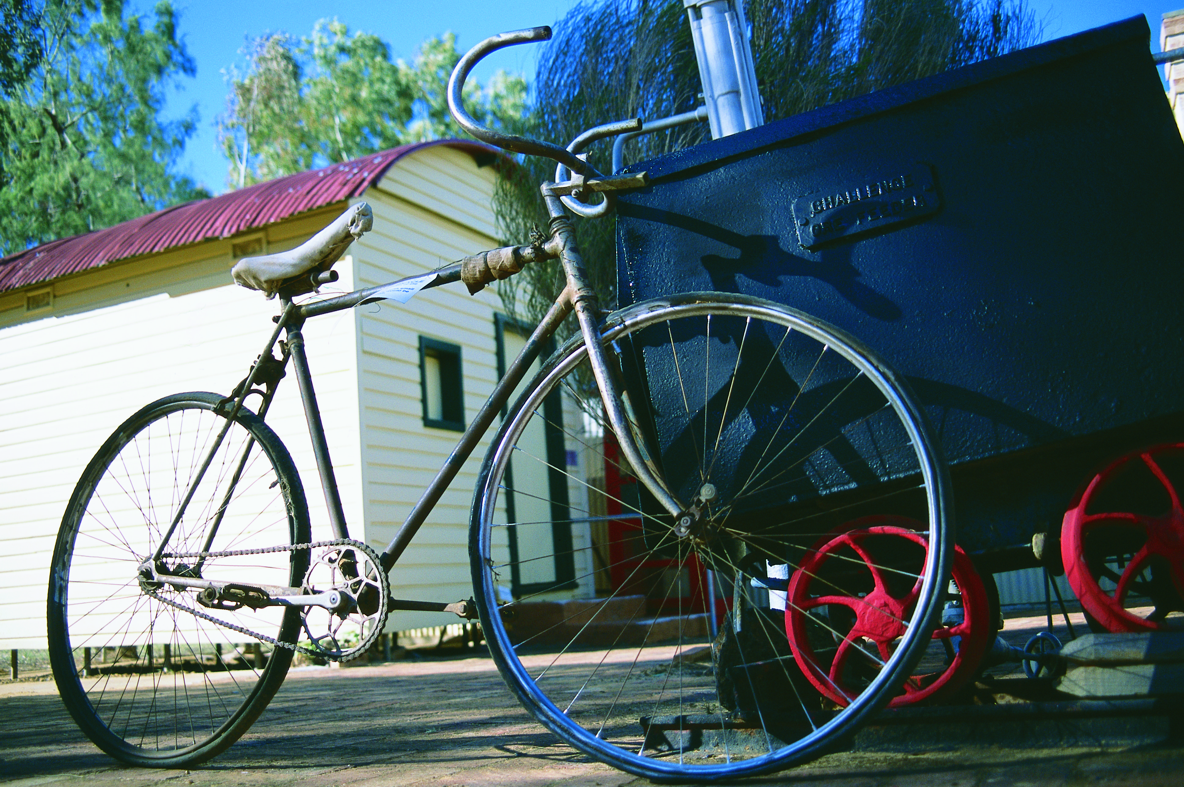 A length runners bicycle on display at the Yilgarn History Museum. 